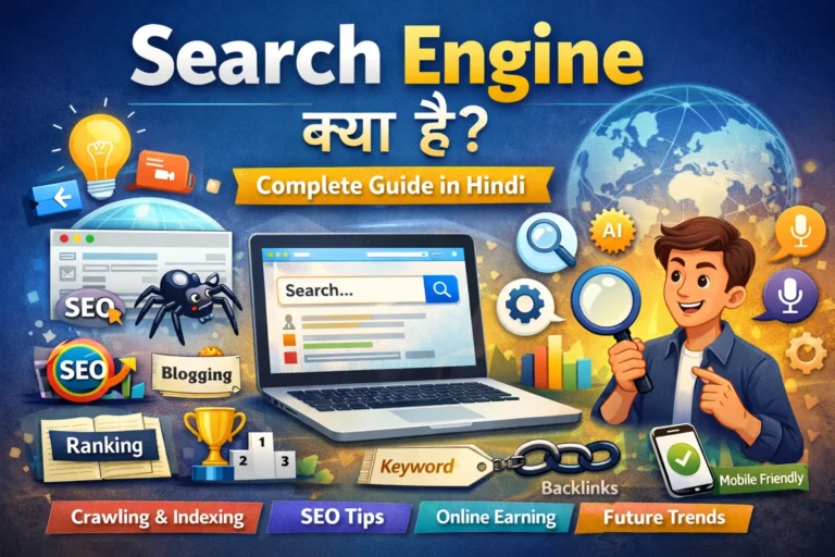 Search Engine क्या है complete guide in Hindi with SEO, crawling, indexing and ranking explained