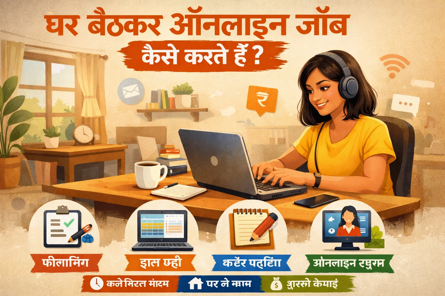 घर बैठकर ऑनलाइन जॉब कैसे करते हैं – ऑनलाइन पैसे कमाने के तरीके 2026