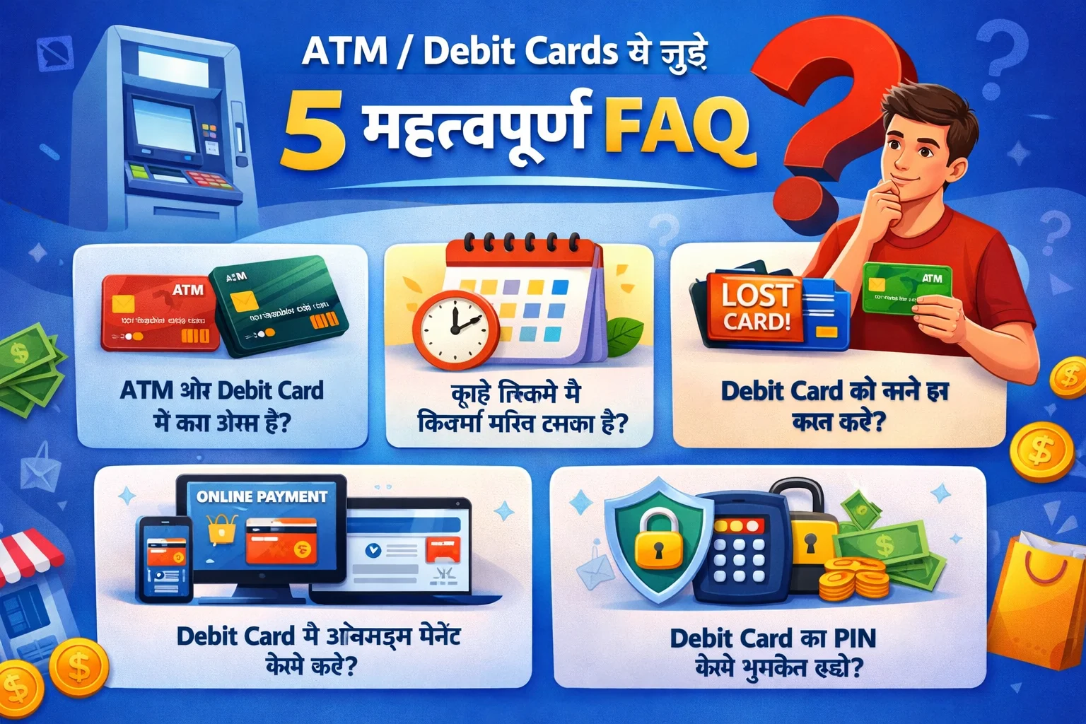 ATM Debit Card FAQ Hindi Guide – ATM और Debit Card से जुड़े 5 महत्वपूर्ण सवाल और उनके जवाब