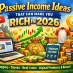 Best passive income ideas in 2026 including blogging, affiliate marketing, stocks, real estate and digital products to make money online