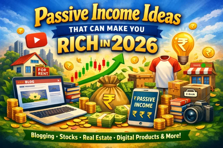 Best passive income ideas in 2026 including blogging, affiliate marketing, stocks, real estate and digital products to make money online