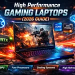 High performance gaming laptop with RTX GPU and Intel i9 processor 2026