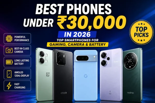 Best phones under ₹30000 in India 2026 with top smartphones for gaming camera and battery performance