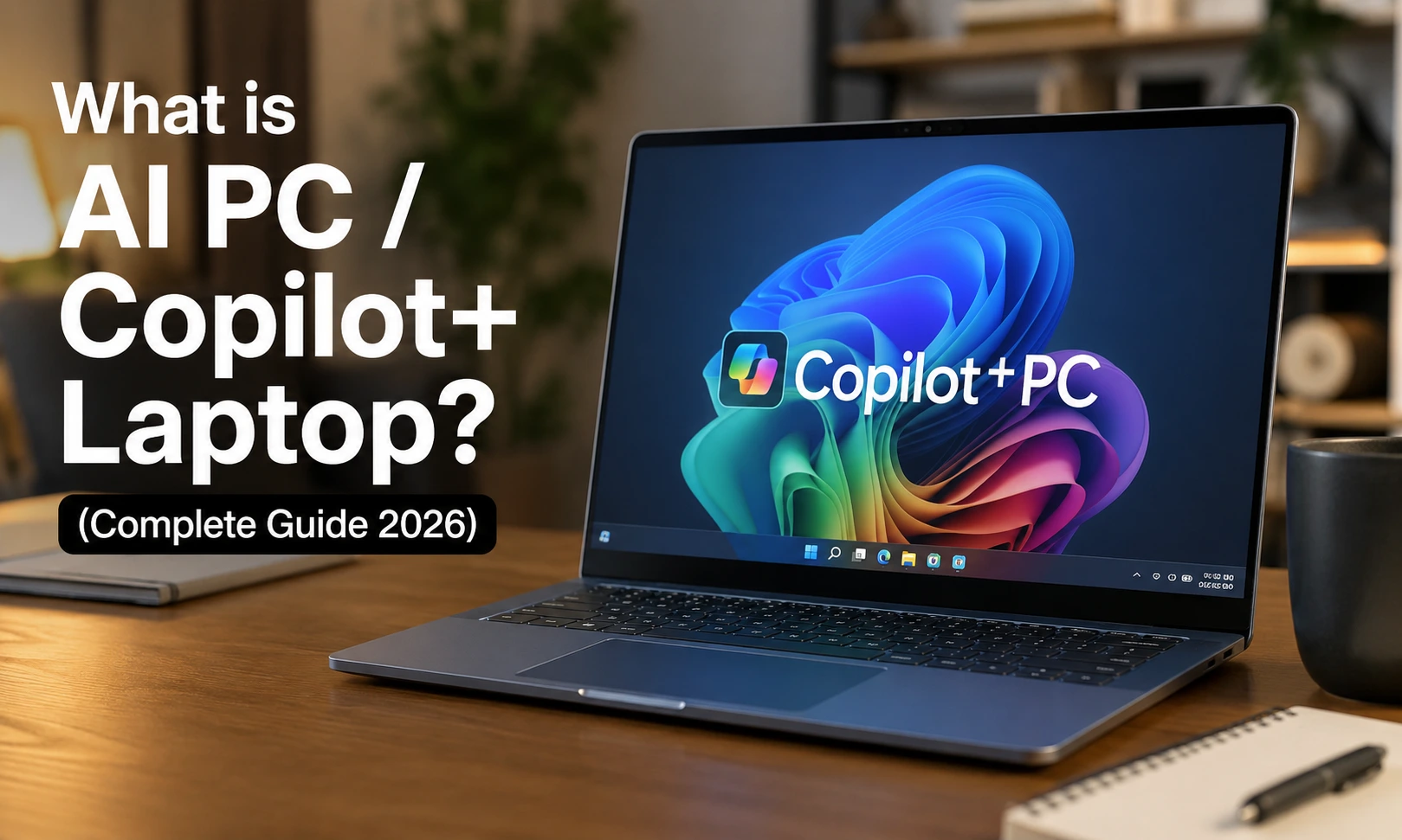 What is AI PC and Copilot+ laptop futuristic AI computer concept