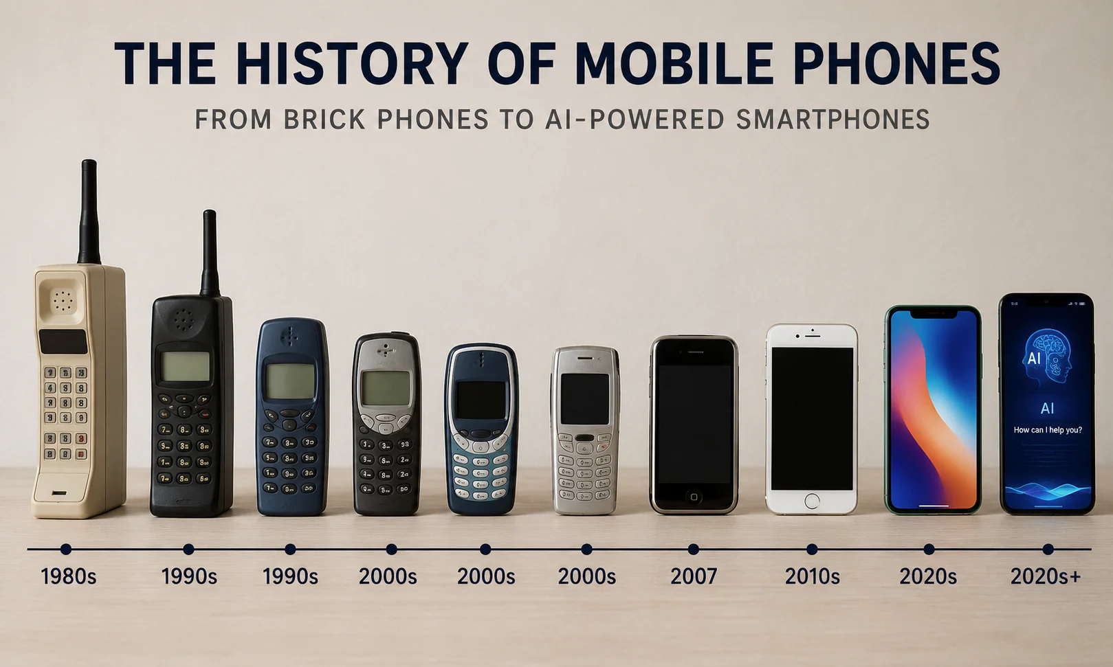 The History of Mobile Phones: From Brick Phones to AI-Powered Smartphones