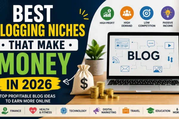 Best Blogging Niches That Make Money in 2026 with profitable blog ideas and online income categories