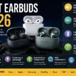 Best wireless earbuds in 2026 featuring Sony, Apple AirPods, OnePlus, and premium ANC earbuds for music, gaming, calls, and everyday use