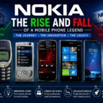 Classic Nokia mobile phones showing the rise and fall of Nokia in the smartphone industry
