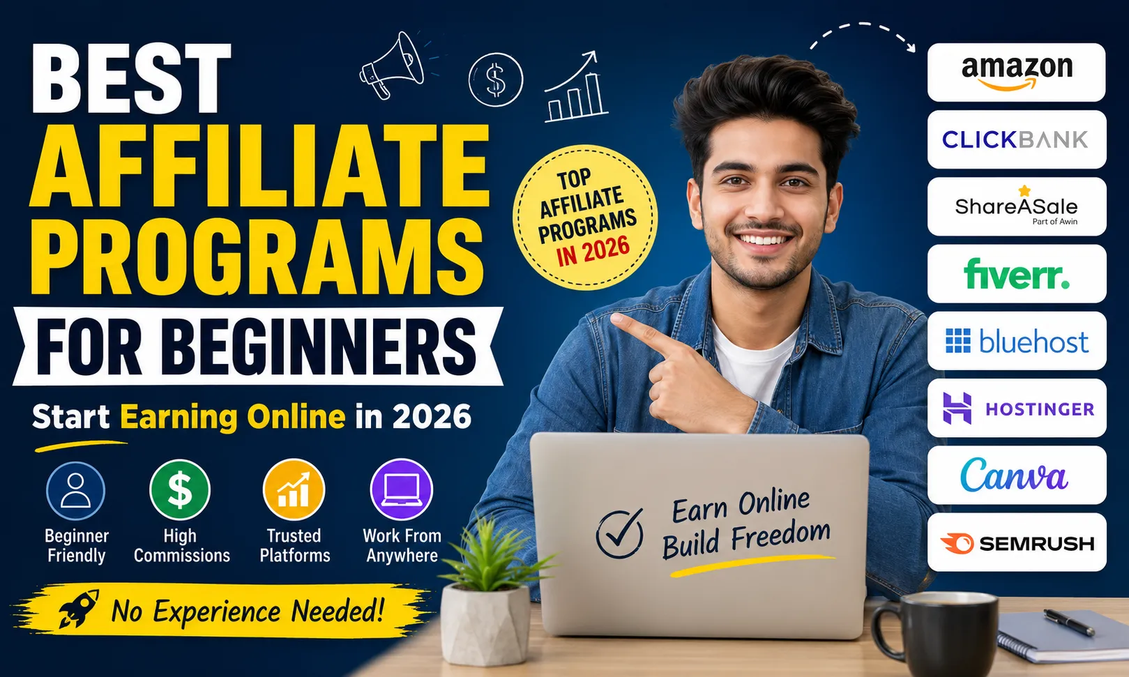 Best Affiliate Programs for Beginners in 2026 – Complete Guide to Start Affiliate Marketing