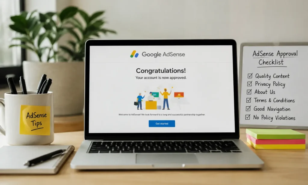 Google AdSense approval tips for new blogs with SEO, quality content, and website optimization guide in 2026