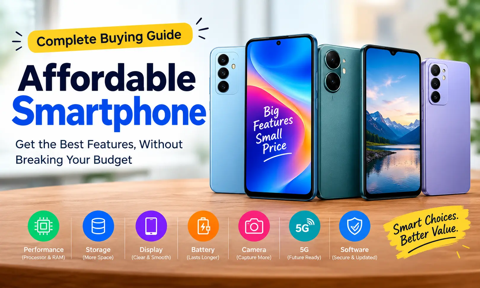 Affordable smartphone complete buying guide with budget phone features