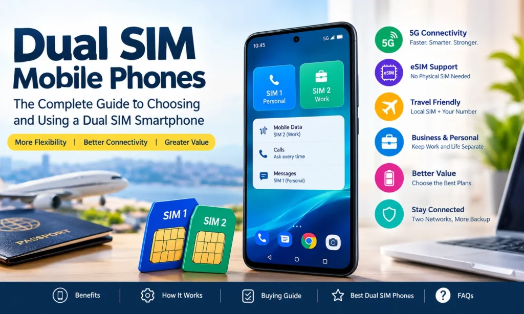 Dual SIM mobile phones with 5G and eSIM support