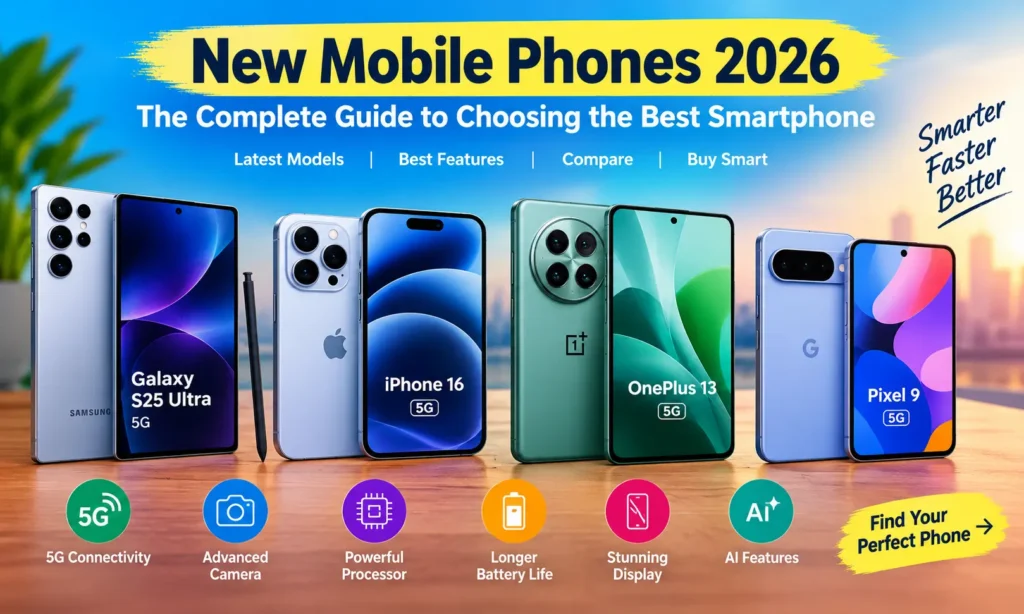 New mobile phones 2026 with latest smartphone features