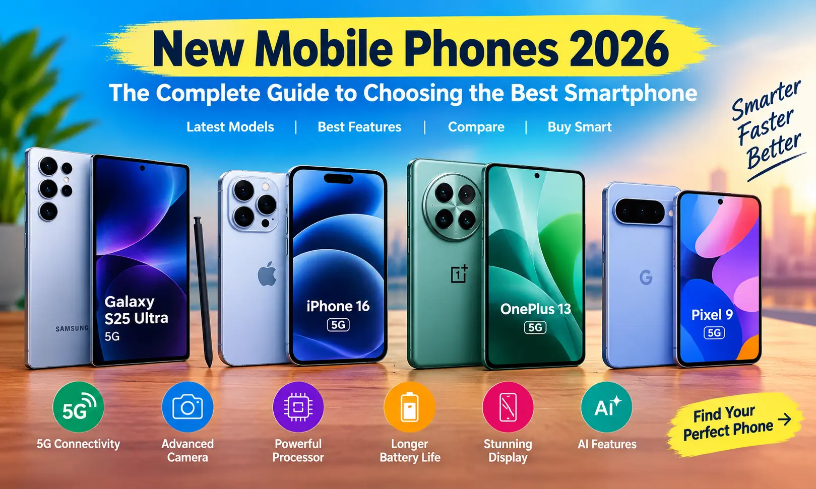 New mobile phones 2026 with latest smartphone features