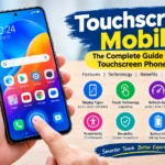 Touchscreen mobile phone with modern smartphone display